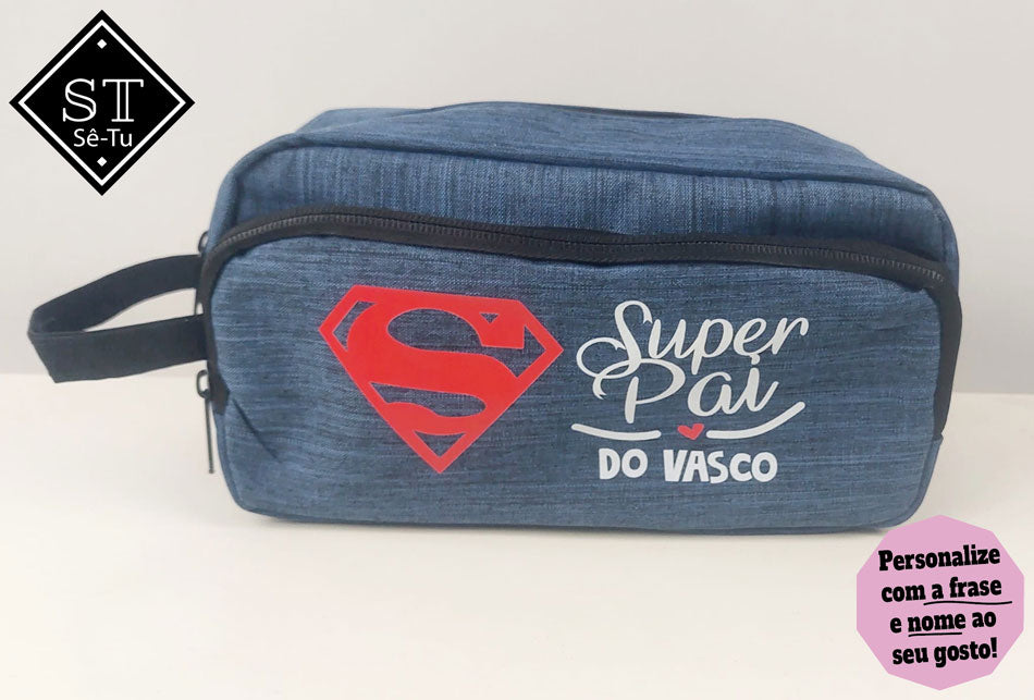 Necessaire Super Pai Com Nome